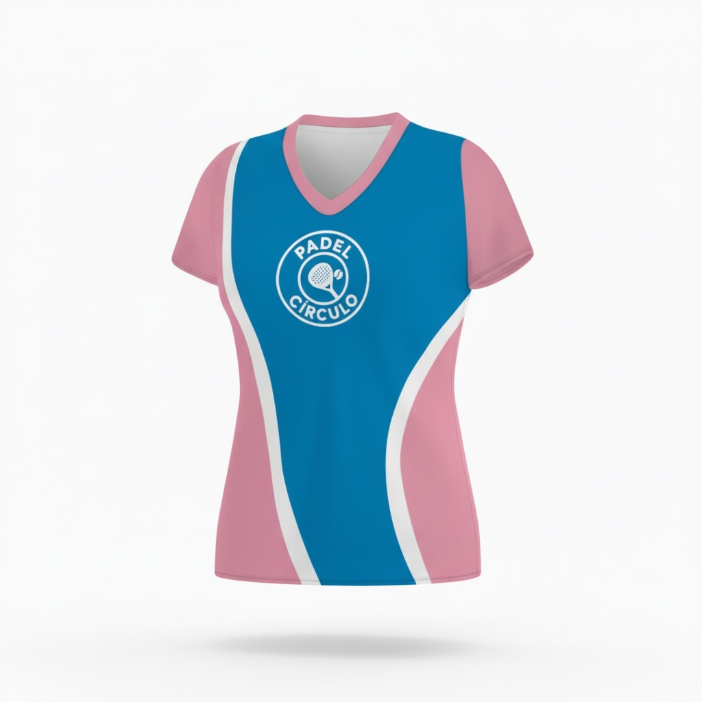 Pink + Blue Pattern Padel Sports top