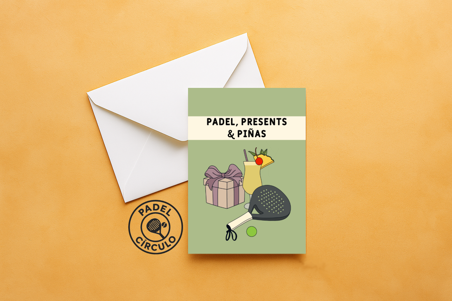 Pina Colada Birthday Padel Card