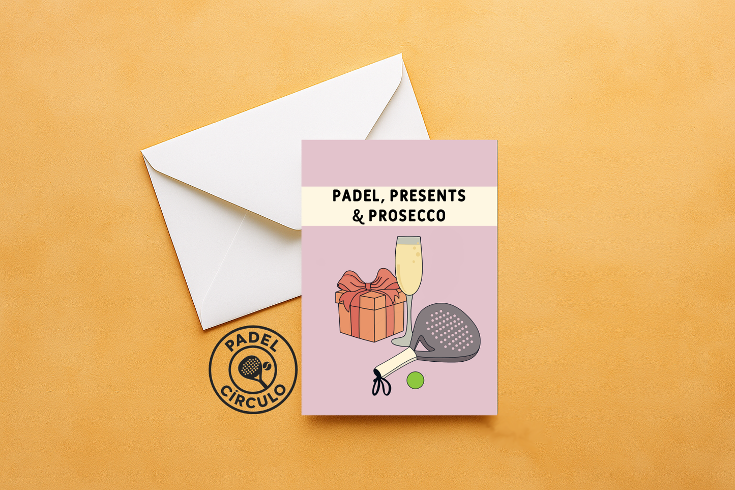 Prosecco Birthday Padel Card