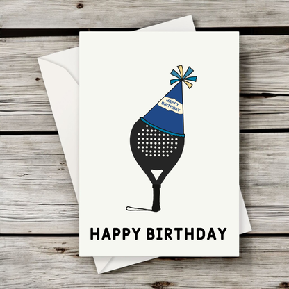 Padel Birthday Hat Card