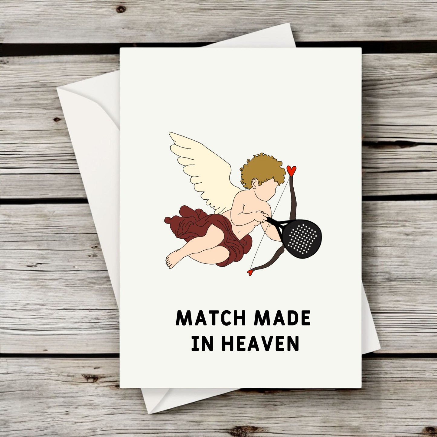 Padel Valentine Cupid Card