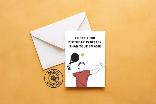 Birthday Smash Padel Card